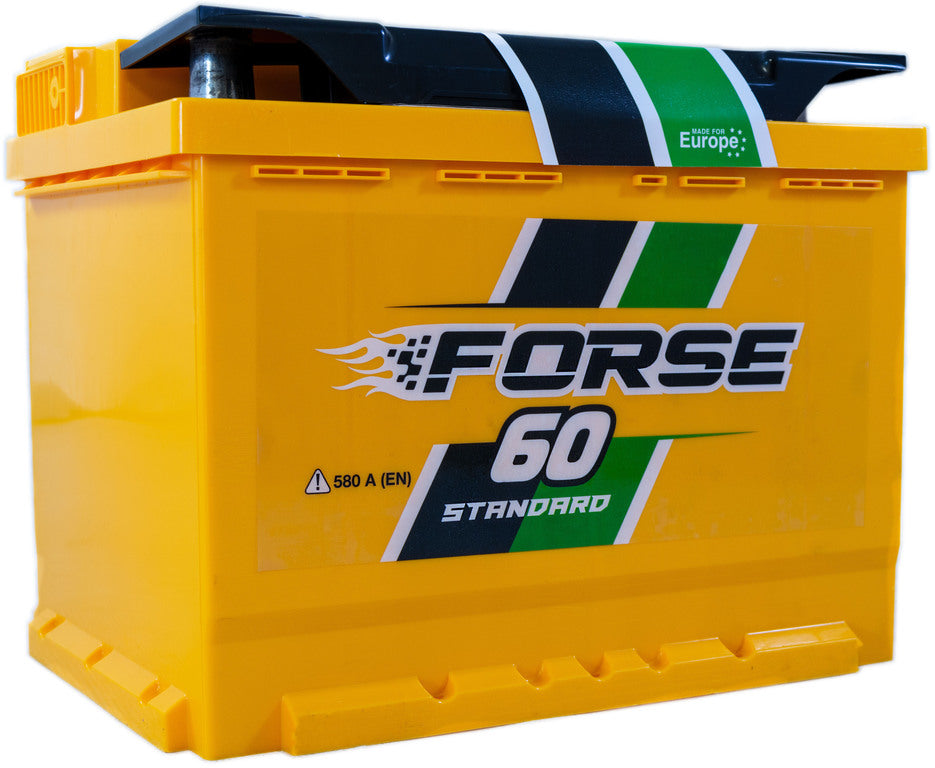 Аккумулятор FORSE Standart 60Ah, этикетка сверху