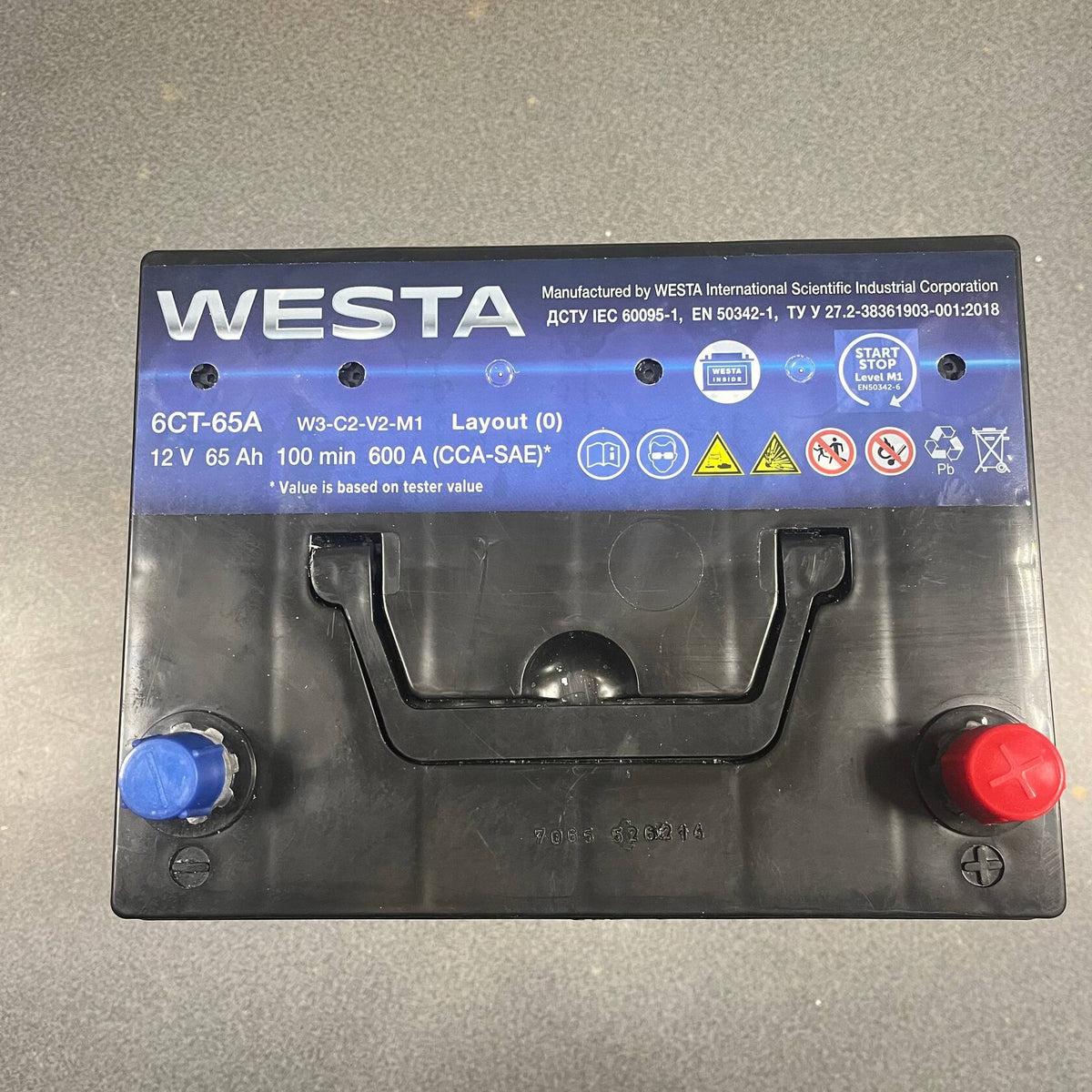 Аккумулятор WESTA EFB 65Ah 600A Asia Start-Stop