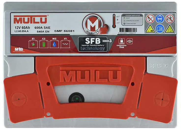 Аккумулятор MUTLU 60Ah 540A, вид сверху
