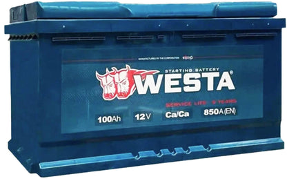 Аккумулятор WESTA 100Ah 850A, вид сбоку