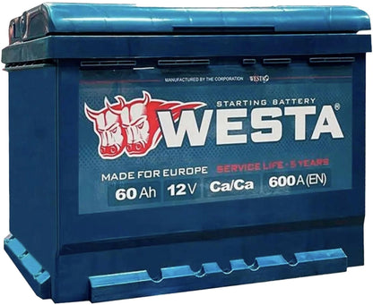 Аккумулятор WESTA 60Ah 600A, ещё ракурс