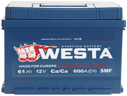 Аккумулятор Westa 61Ah 600A необслуживаемый