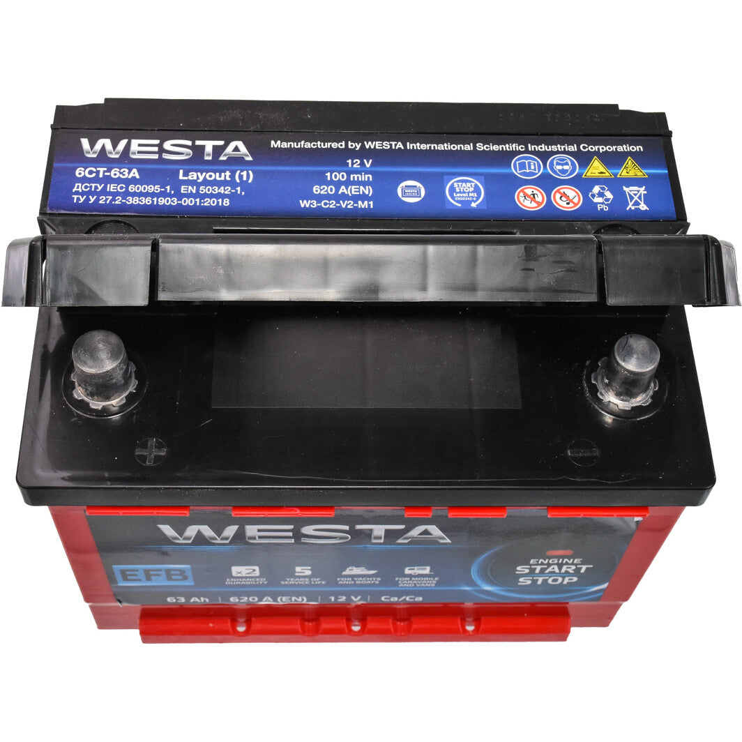 Акумулятор WESTA 63Ah EFB