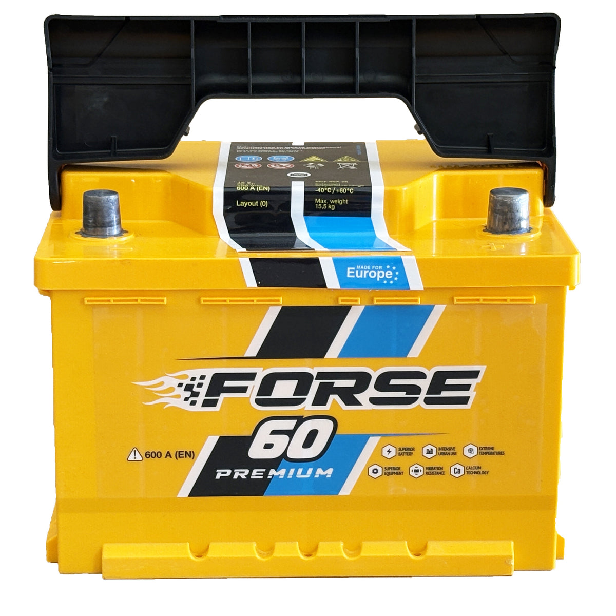 Аккумулятор FORSE 60Ah Premium, крышка открыта