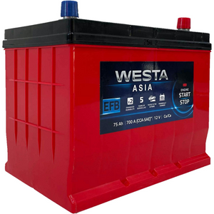 Акумулятор Westa EFB 75Ah Asia Start-Stop