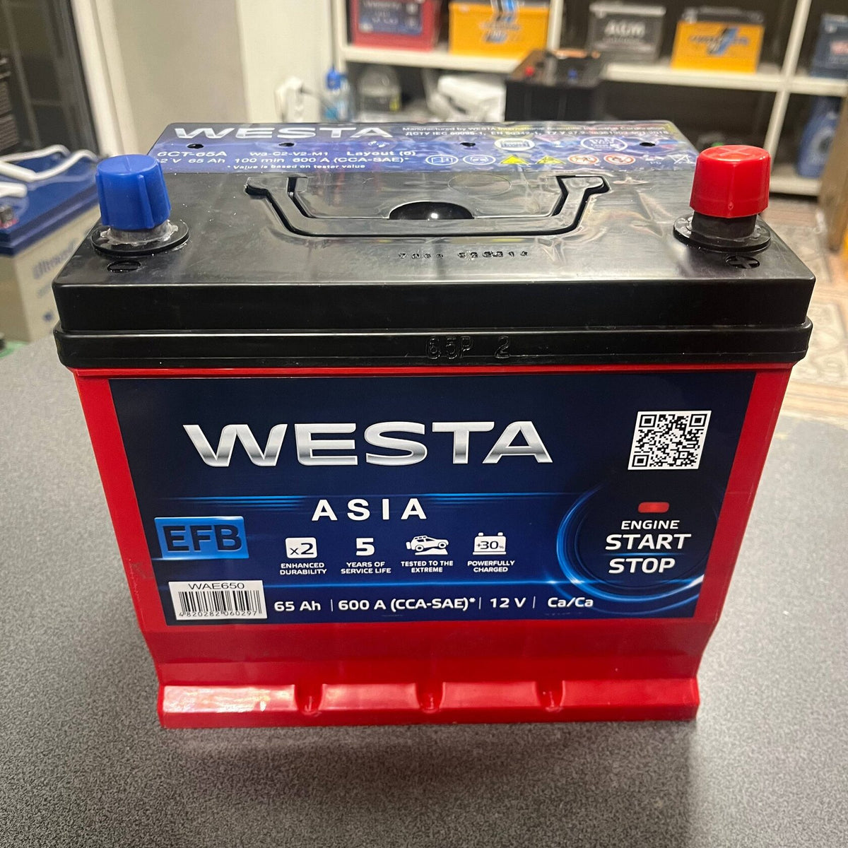 Аккумулятор WESTA EFB 65Ah 600A Asia Start-Stop