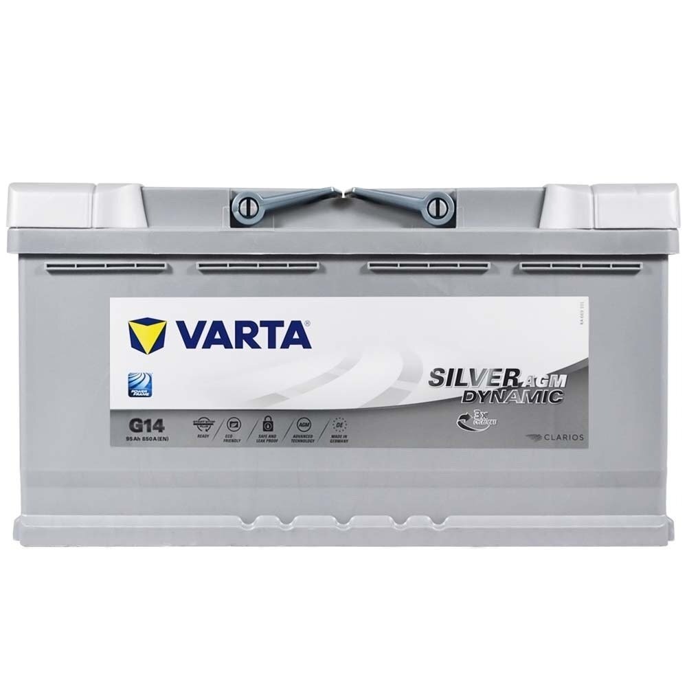 Аккумулятор VARTA SILVER DYNAMIC AGM 95Ah 850A (A5), вид спереди