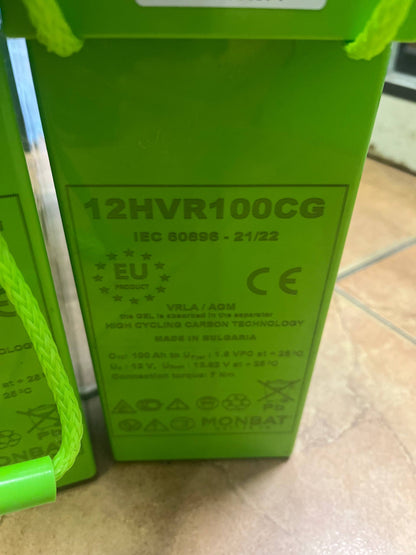 Аккумулятор Monbat 12HVR100CG AGM 100Ah