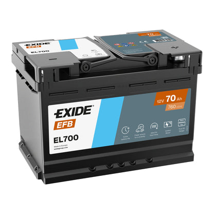 Аккумулятор EXIDE EFB 70Ah 760A Start-Stop
