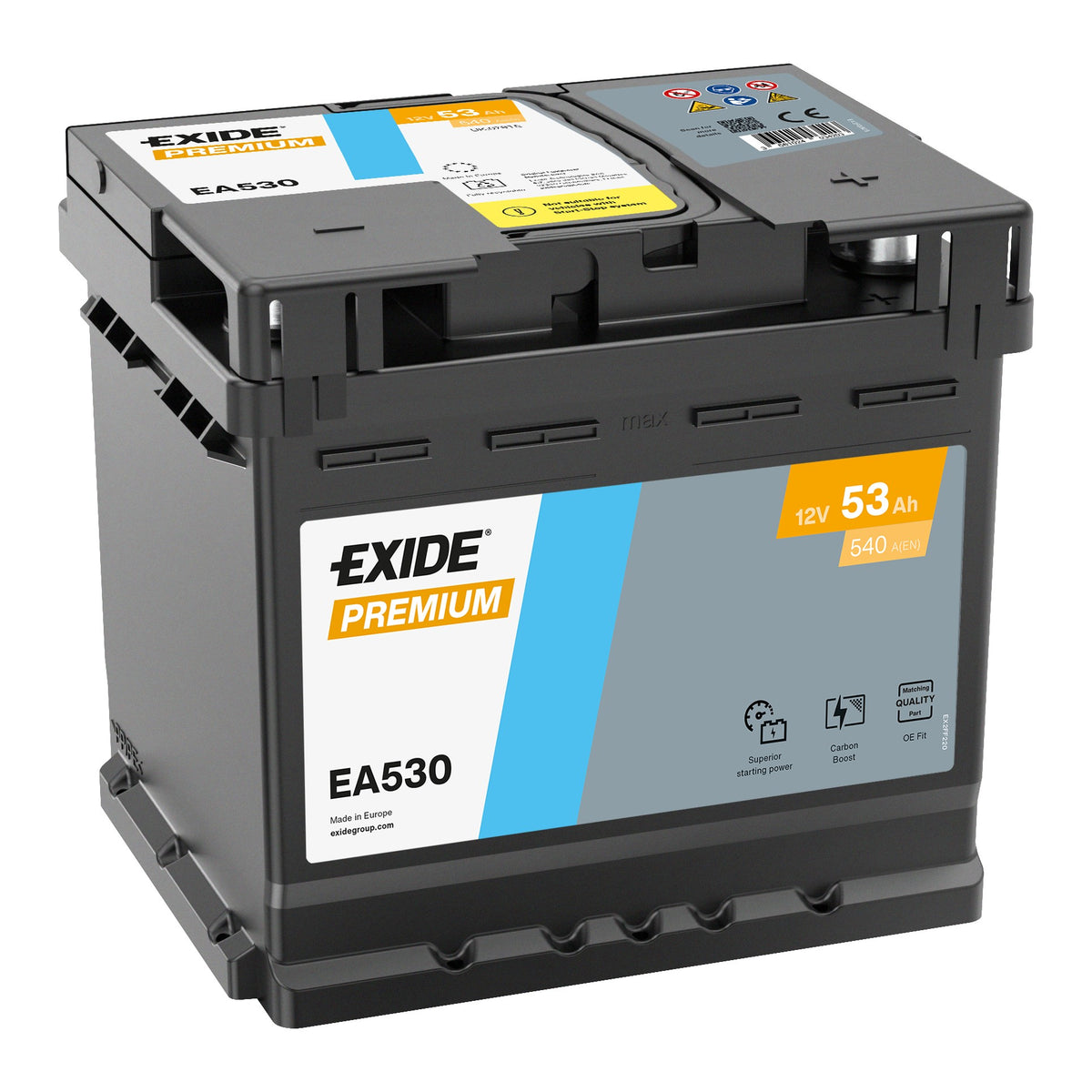 Аккумулятор EXIDE Premium 53Ah 540A