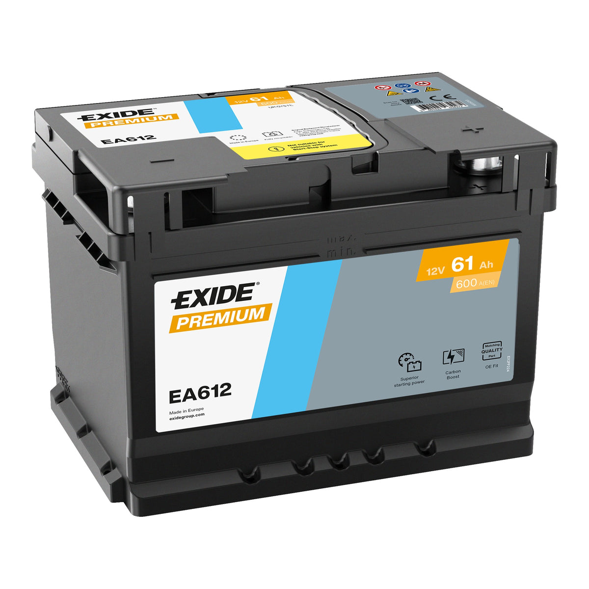 Аккумулятор EXIDE Premium 61Ah 600A