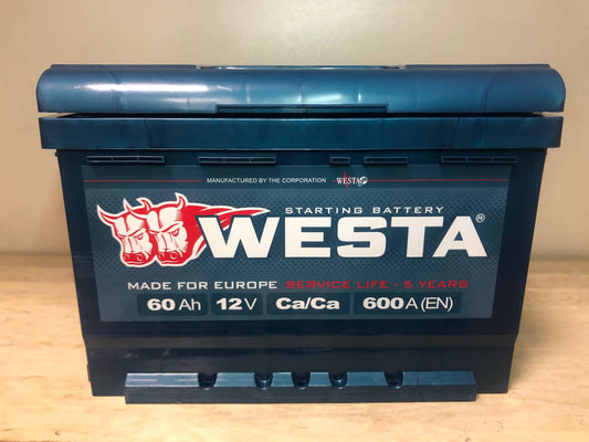 Аккумулятор WESTA 60Ah 600A