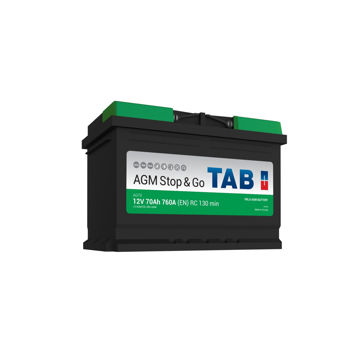 Аккумулятор TAB AGM 70Ah 760A (AG70)